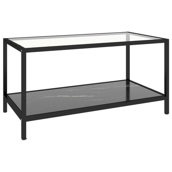 2-delige Salontafelset gehard glas zwart MeubelReus