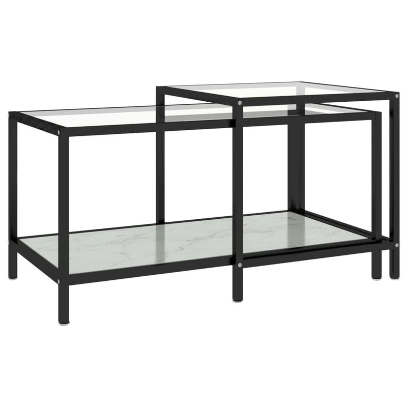 2-delige Salontafelset gehard glas wit MeubelReus