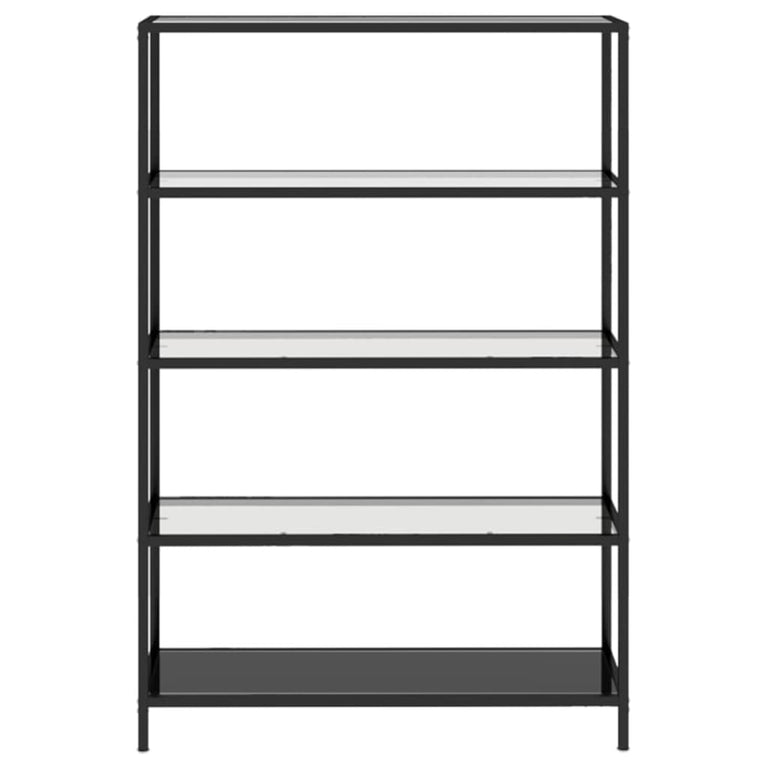 Schap 100x36x168 cm gehard glas zwart en transparant MeubelReus