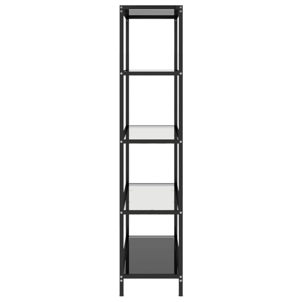 Schap 100x36x168 cm gehard glas zwart en transparant MeubelReus