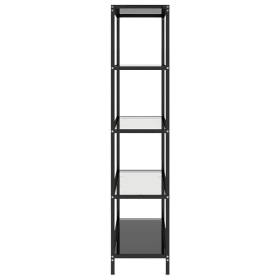 Schap 100x36x168 cm gehard glas zwart en transparant MeubelReus