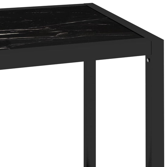 Schap 100x36x168 cm gehard glas zwartmarmerkleur en transparant MeubelReus