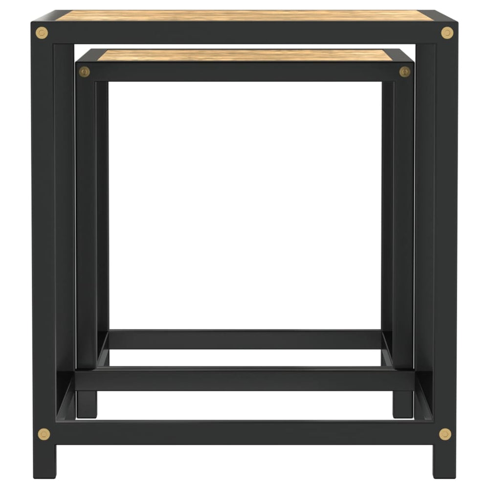 Salontafels 2 st MDF zwart en geel MeubelReus