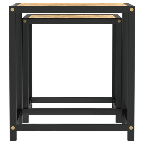Salontafels 2 st MDF zwart en geel MeubelReus