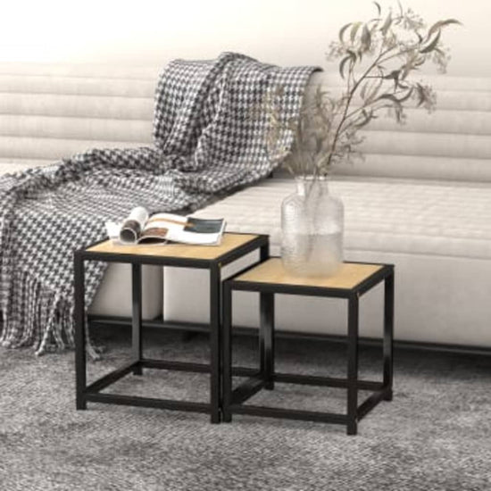 Salontafels 2 st MDF sonoma eikenkleurig MeubelReus