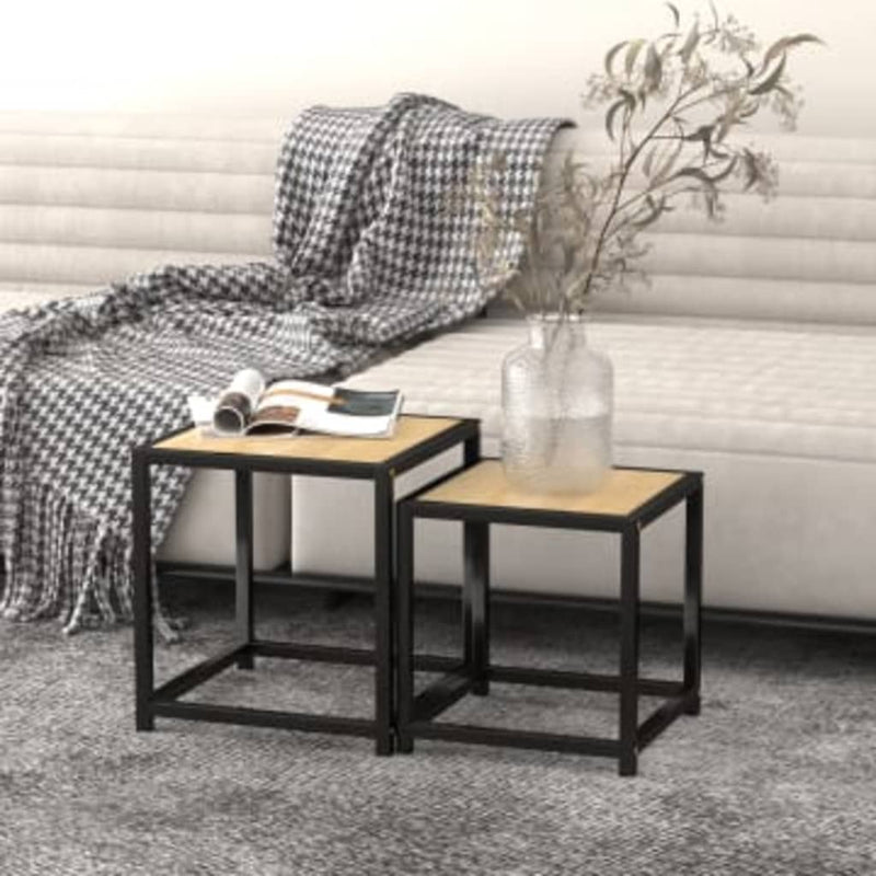 Salontafels 2 st MDF sonoma eikenkleurig MeubelReus