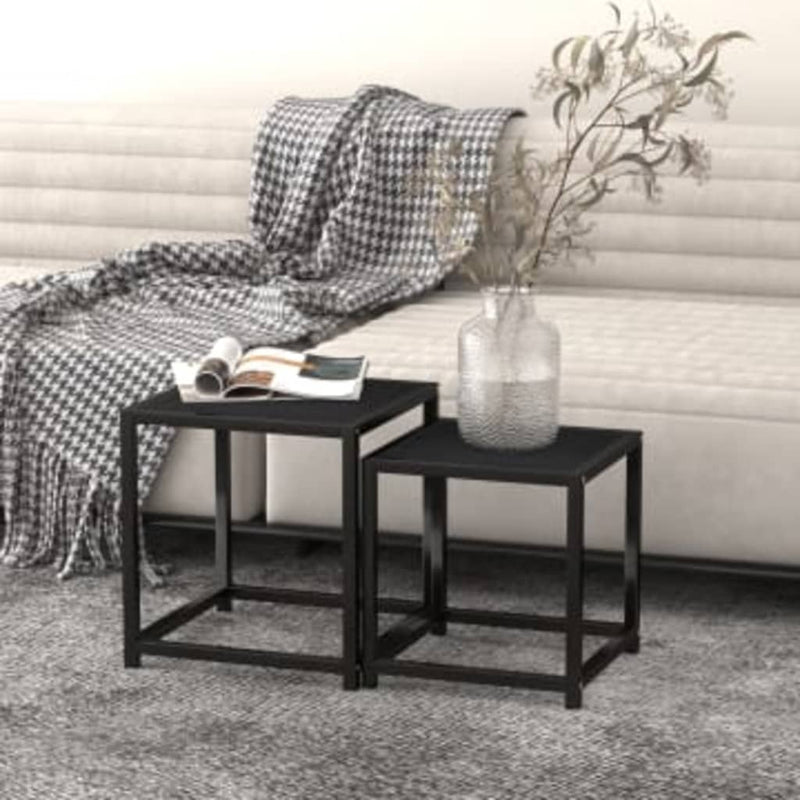 Salontafels 2 st MDF zwart MeubelReus