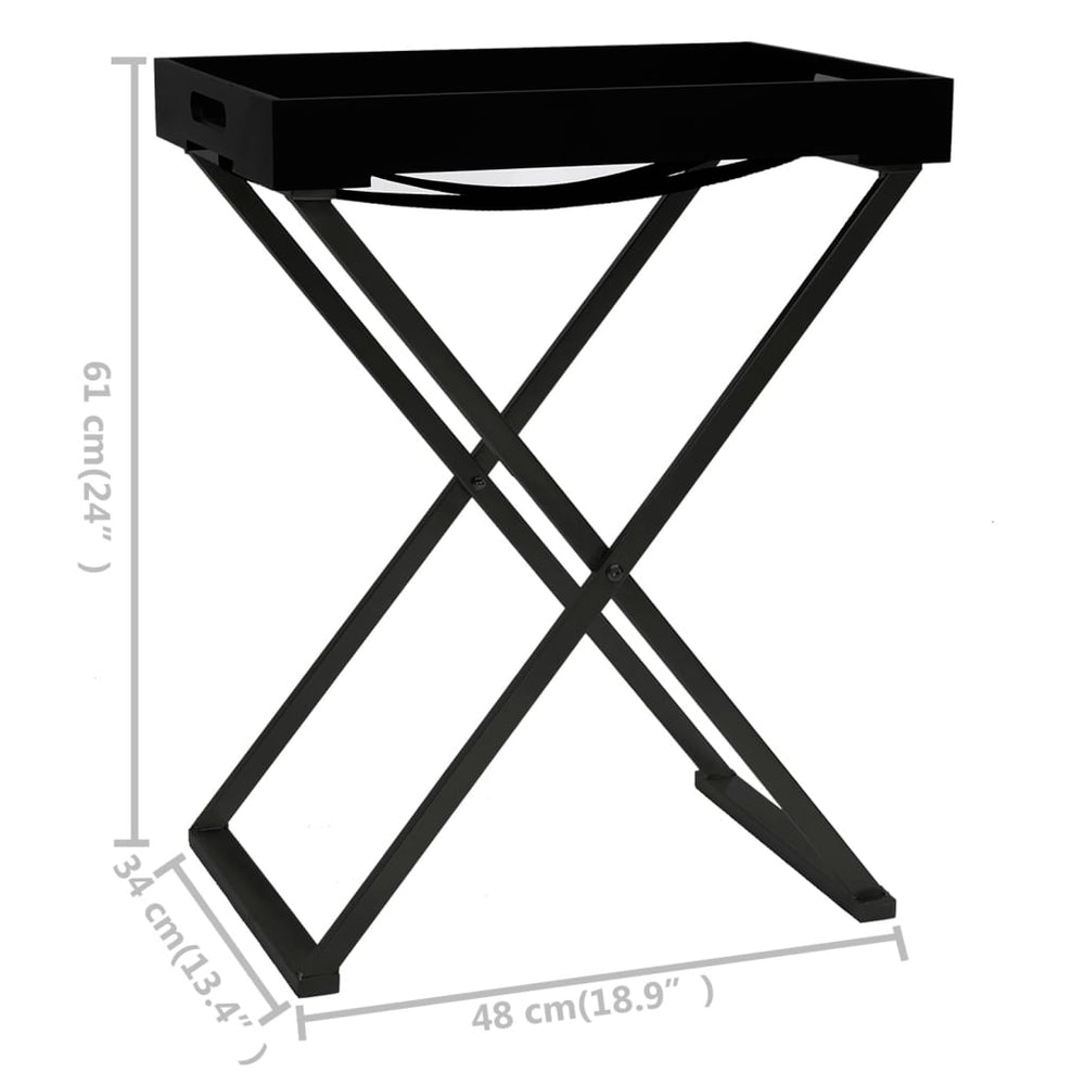 Klaptafel 48x34x61 cm MDF zwart MeubelReus