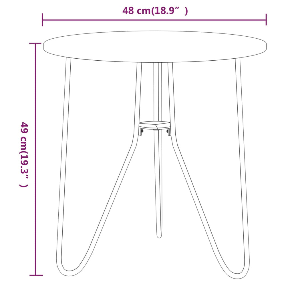 Salontafel 48 cm MDF en ijzer zwart MeubelReus