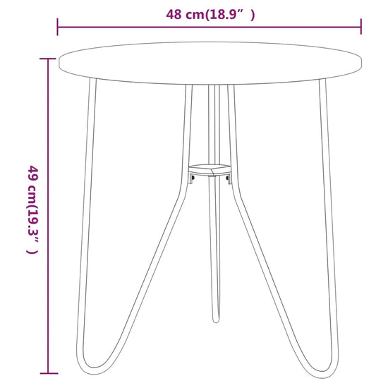 Salontafel 48 cm MDF en ijzer zwart MeubelReus
