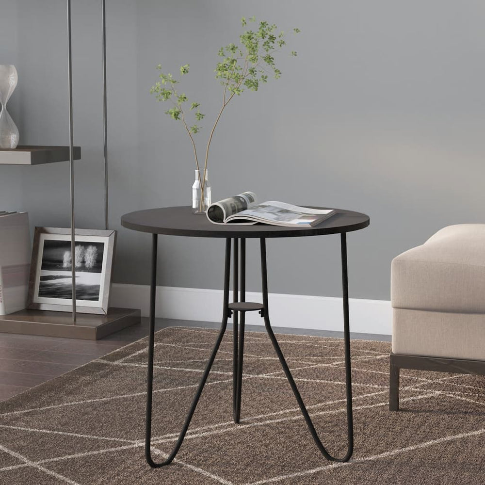 Salontafel 48 cm MDF en ijzer zwart MeubelReus
