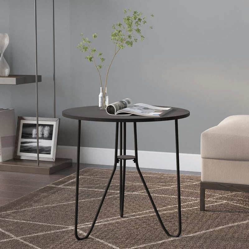 Salontafel 48 cm MDF en ijzer zwart MeubelReus
