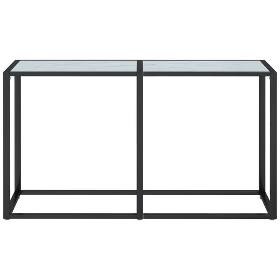 Wandtafel 140x35x75,5 cm gehard glas witmarmerkleurig MeubelReus