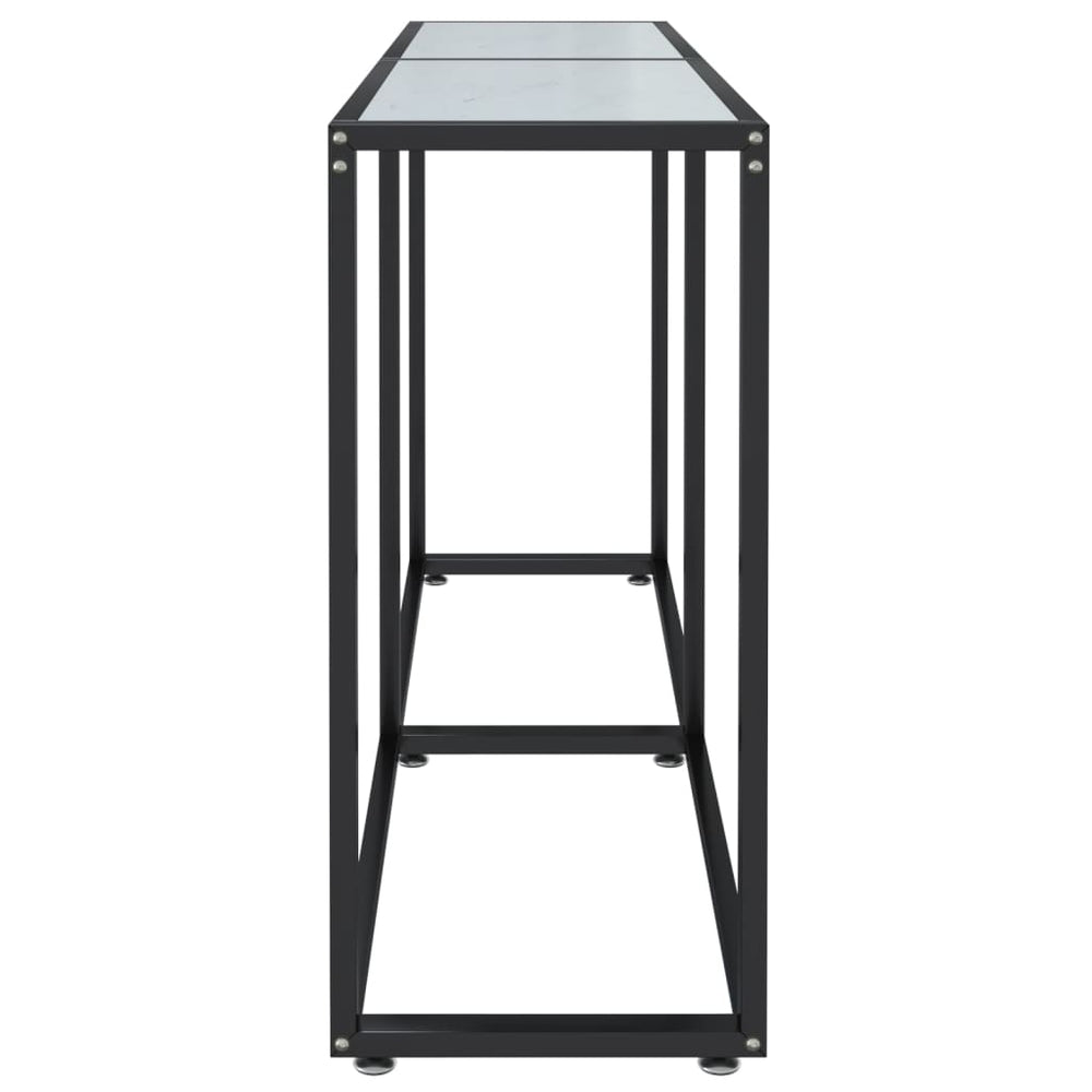 Wandtafel 140x35x75,5 cm gehard glas witmarmerkleurig MeubelReus