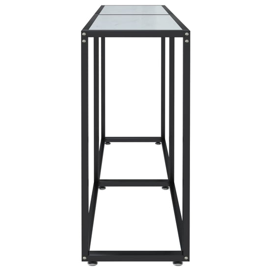 Wandtafel 140x35x75,5 cm gehard glas witmarmerkleurig MeubelReus