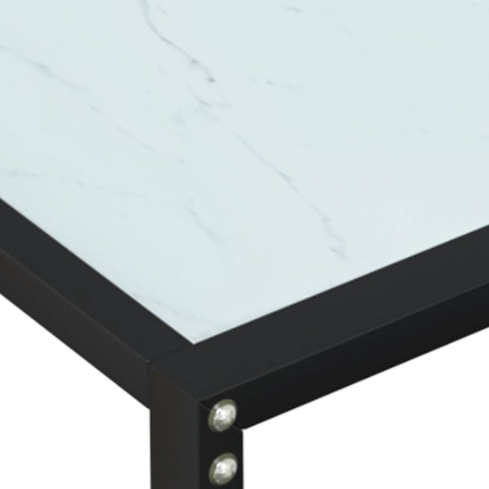 Wandtafel 140x35x75,5 cm gehard glas witmarmerkleurig MeubelReus