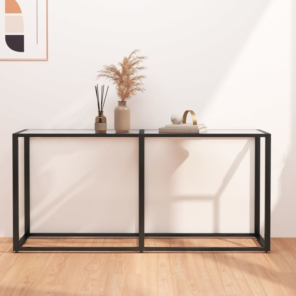 Wandtafel 160x35x75,5 cm gehard glas transparant MeubelReus