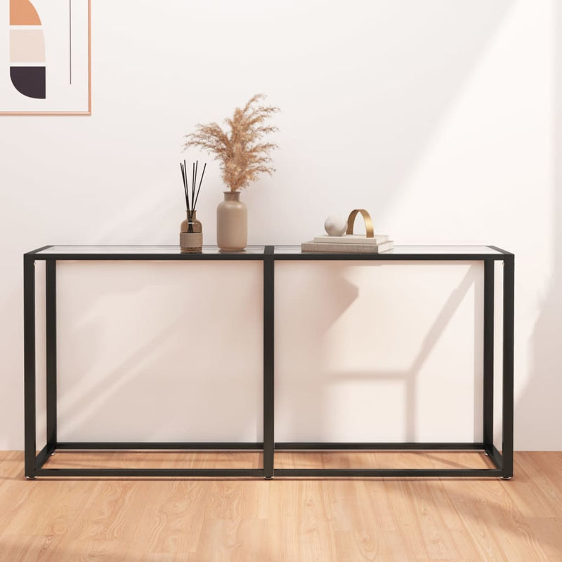 Wandtafel 160x35x75,5 cm gehard glas transparant MeubelReus
