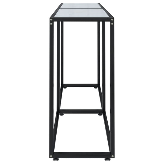 Wandtafel 160x35x75,5 cm gehard glas witmarmerkleurig MeubelReus