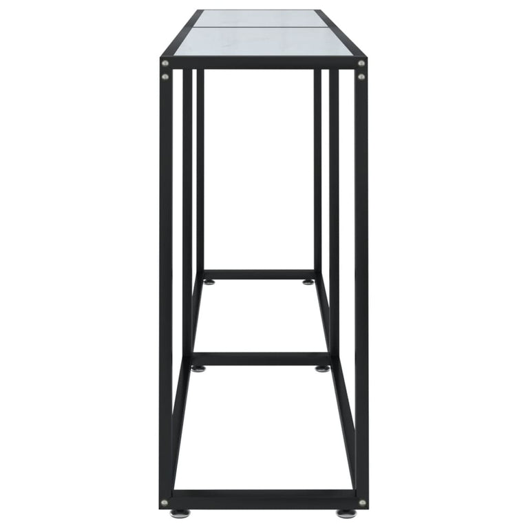 Wandtafel 160x35x75,5 cm gehard glas witmarmerkleurig MeubelReus