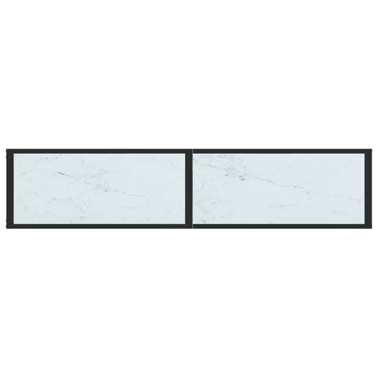 Wandtafel 160x35x75,5 cm gehard glas witmarmerkleurig MeubelReus