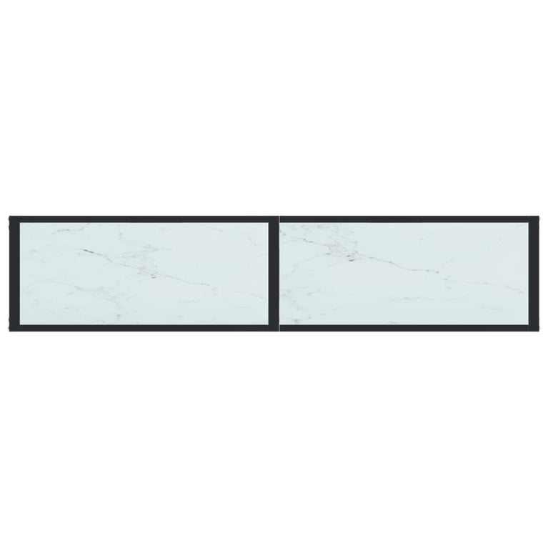 Wandtafel 160x35x75,5 cm gehard glas witmarmerkleurig MeubelReus
