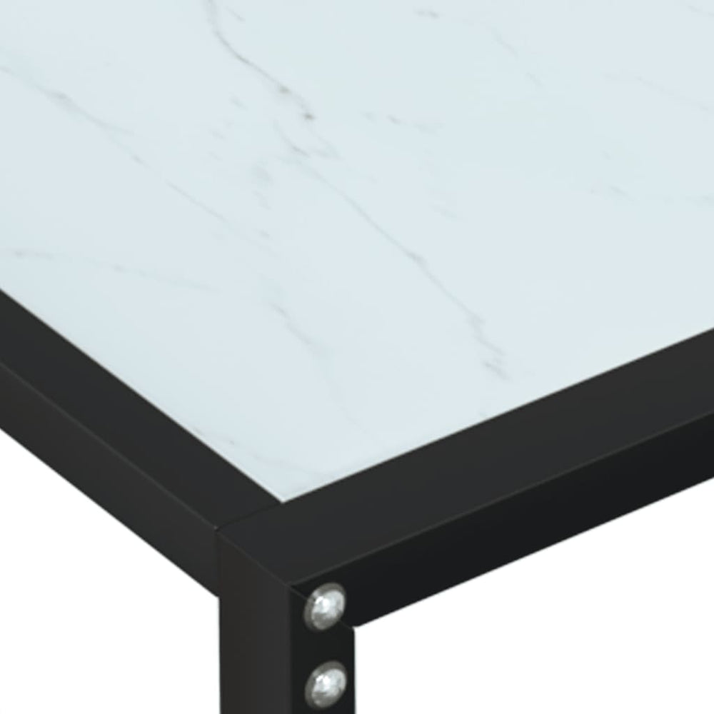 Wandtafel 160x35x75,5 cm gehard glas witmarmerkleurig MeubelReus