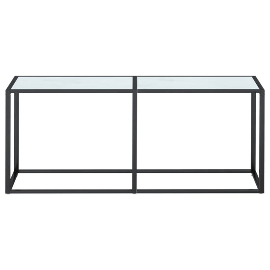 Wandtafel 180x35x75,5 cm gehard glas witmarmerkleurig MeubelReus