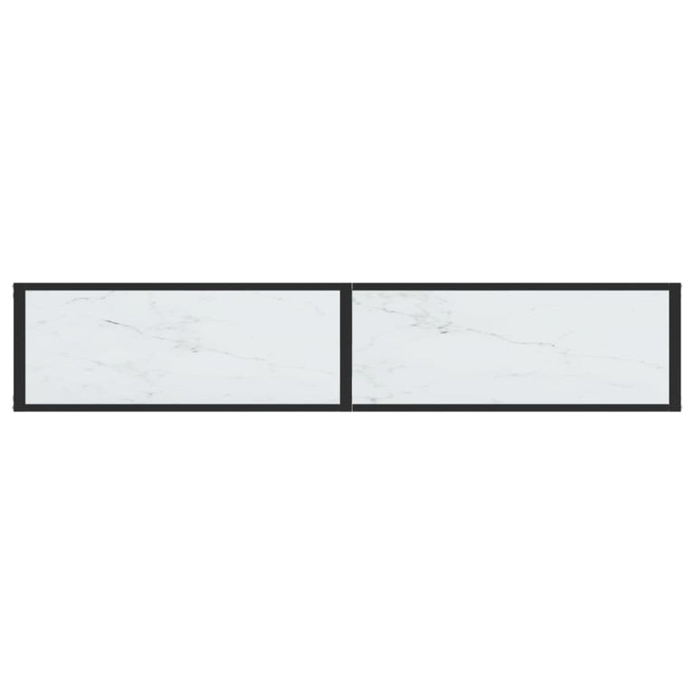Wandtafel 180x35x75,5 cm gehard glas witmarmerkleurig MeubelReus