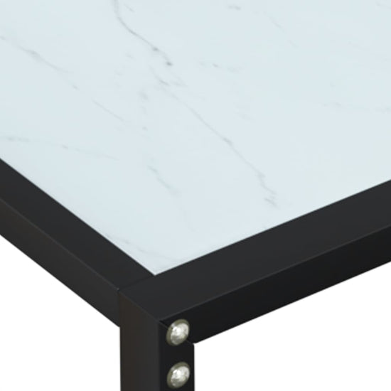 Wandtafel 180x35x75,5 cm gehard glas witmarmerkleurig MeubelReus
