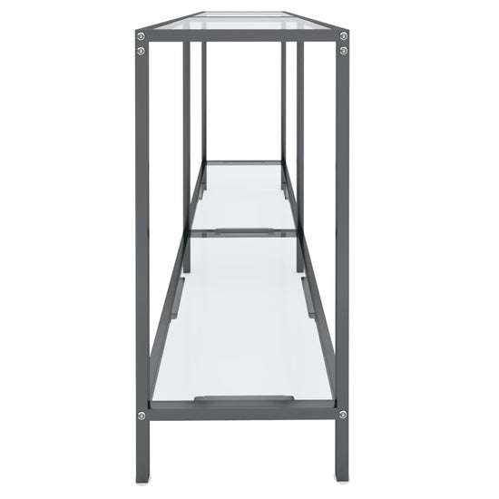 Wandtafel 140x35x75,5 cm gehard glas transparant MeubelReus
