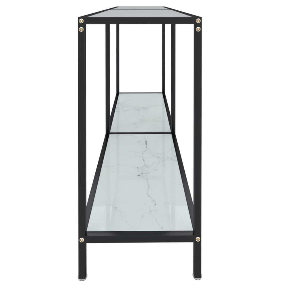 Wandtafel 140x35x75,5 cm gehard glas wit MeubelReus