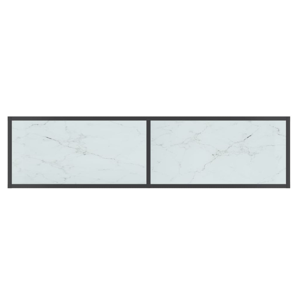Wandtafel 140x35x75,5 cm gehard glas wit MeubelReus