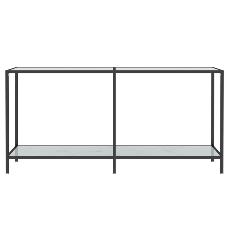 Wandtafel 160x35x75,5 cm gehard glas wit MeubelReus