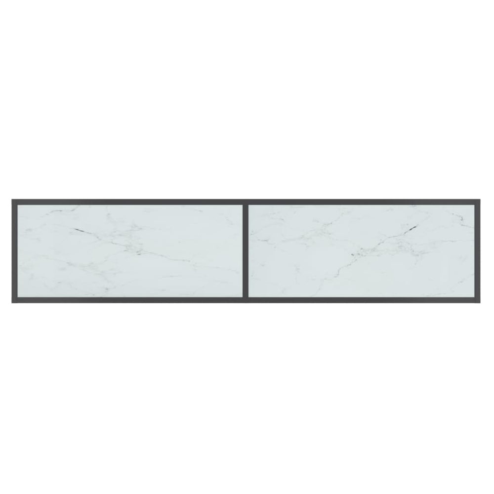 Wandtafel 160x35x75,5 cm gehard glas wit MeubelReus