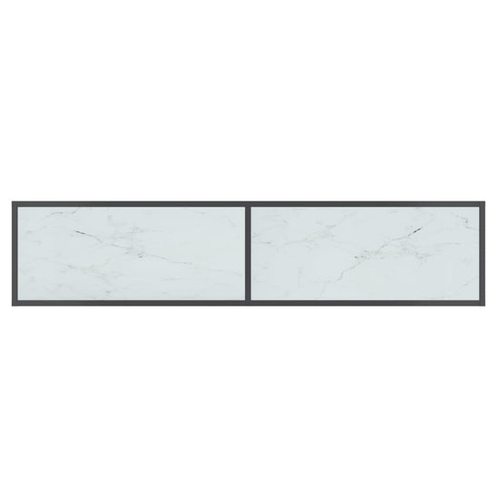 Wandtafel 160x35x75,5 cm gehard glas wit MeubelReus