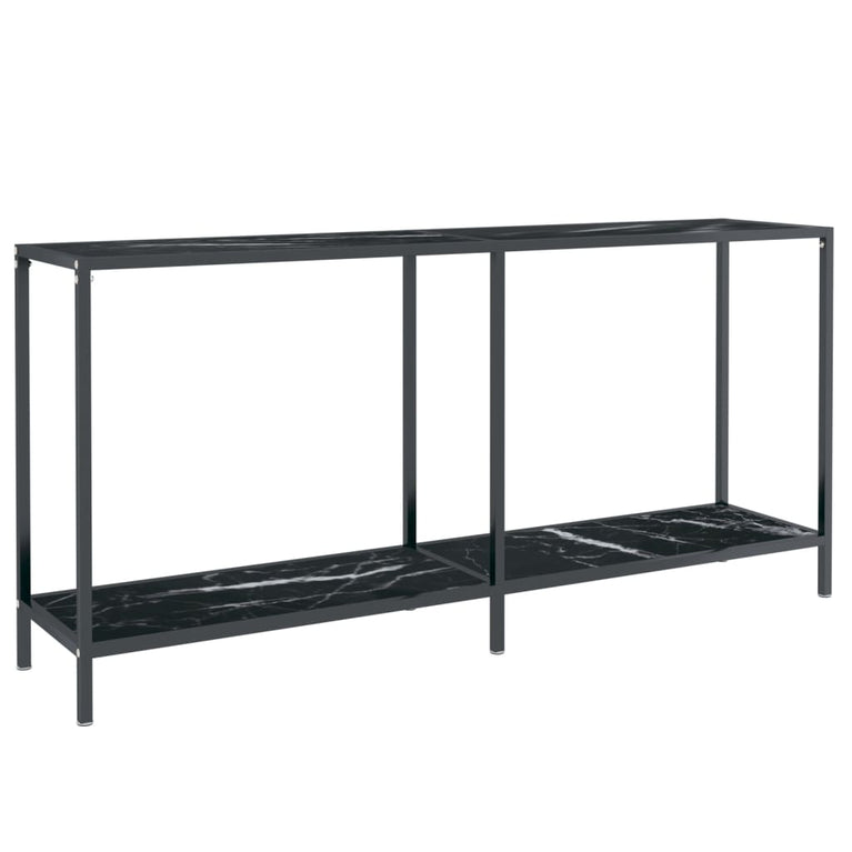 Wandtafel 160x35x75,5 cm gehard glas zwart MeubelReus