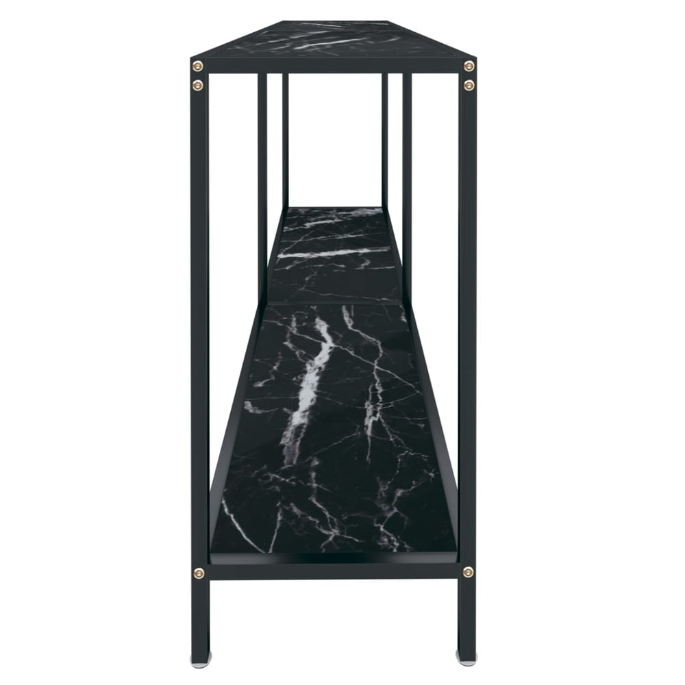 Wandtafel 160x35x75,5 cm gehard glas zwart MeubelReus