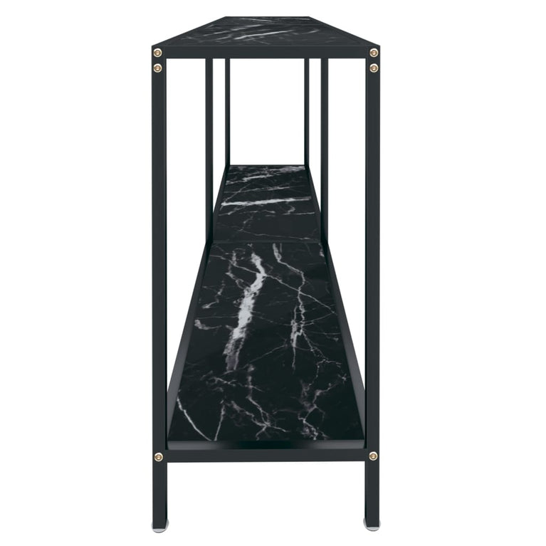Wandtafel 160x35x75,5 cm gehard glas zwart MeubelReus