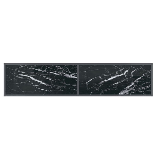 Wandtafel 160x35x75,5 cm gehard glas zwart MeubelReus