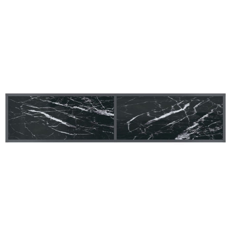 Wandtafel 160x35x75,5 cm gehard glas zwart MeubelReus