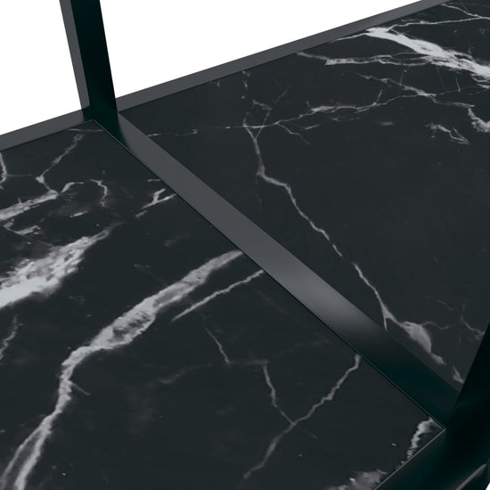 Wandtafel 160x35x75,5 cm gehard glas zwart MeubelReus