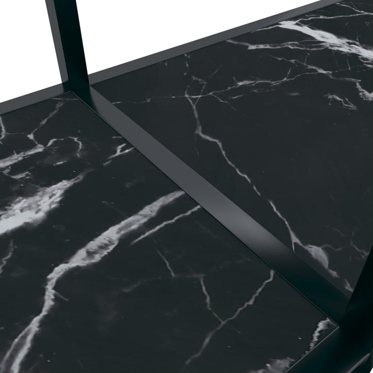 Wandtafel 160x35x75,5 cm gehard glas zwart MeubelReus