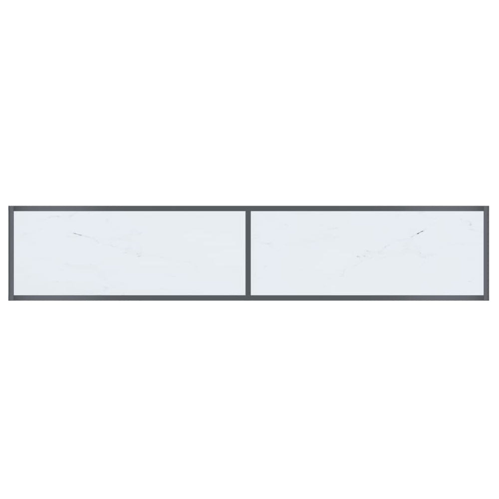 Wandtafel 180x35x75,5 cm gehard glas wit MeubelReus