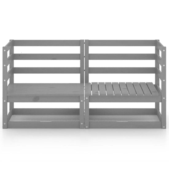 Tuinbank 2-zits massief grenenhout grijs MeubelReus
