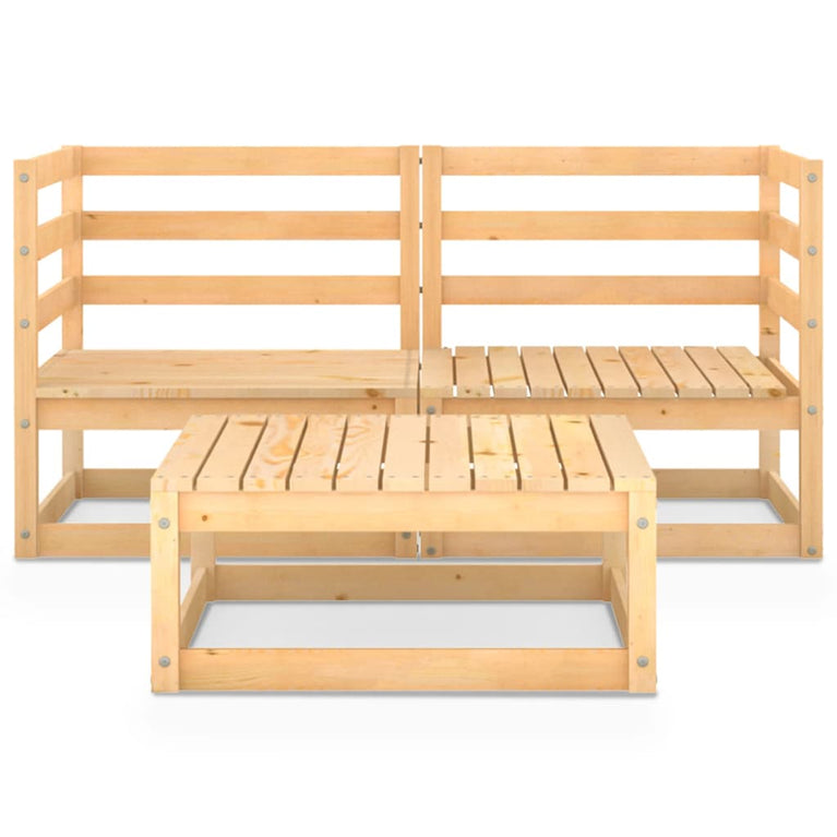 3-delige Loungeset massief grenenhout MeubelReus