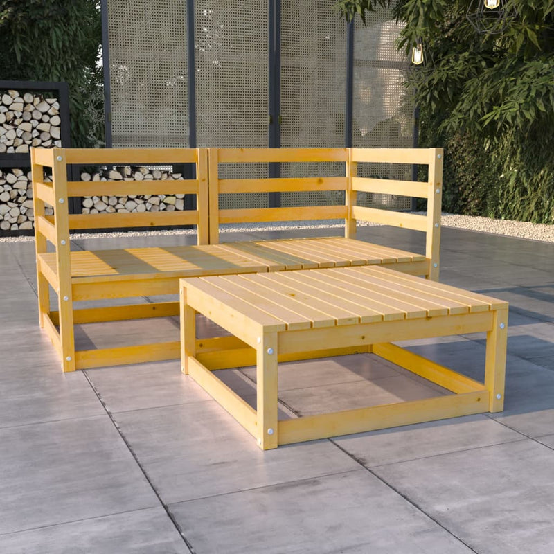 3-delige Loungeset massief grenenhout MeubelReus