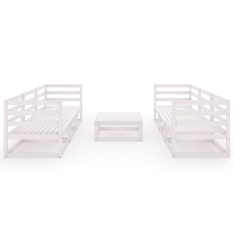 7-delige Loungeset massief grenenhout wit MeubelReus