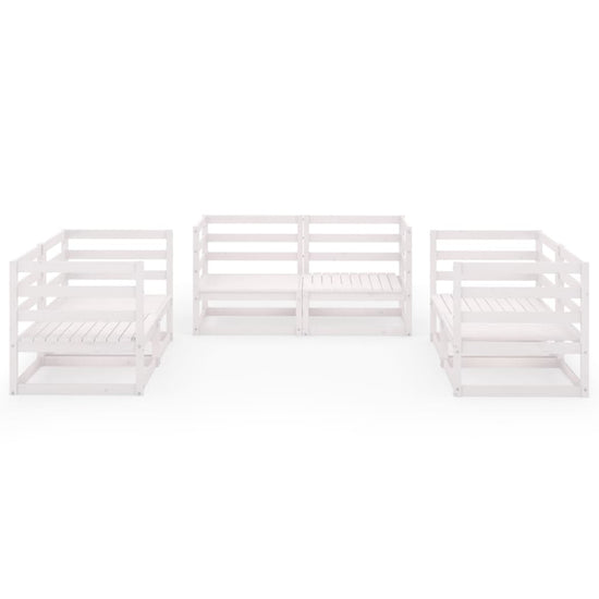 6-delige Loungeset massief grenenhout wit MeubelReus