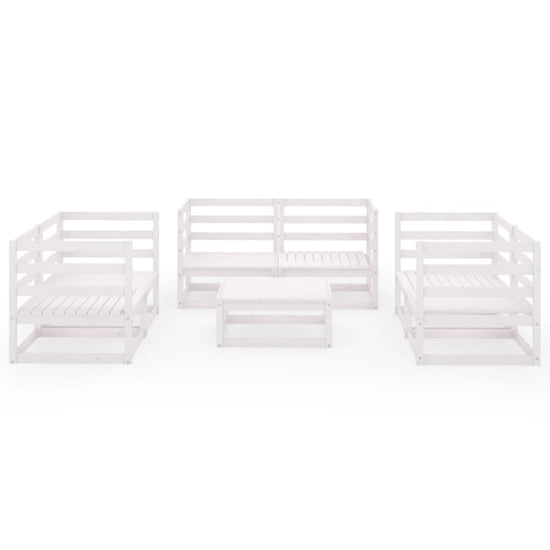 7-delige Loungeset massief grenenhout wit MeubelReus